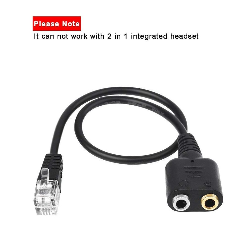 baolongking Headset Adapter RJ9 Male to 3.5mm Female Headset Phone
