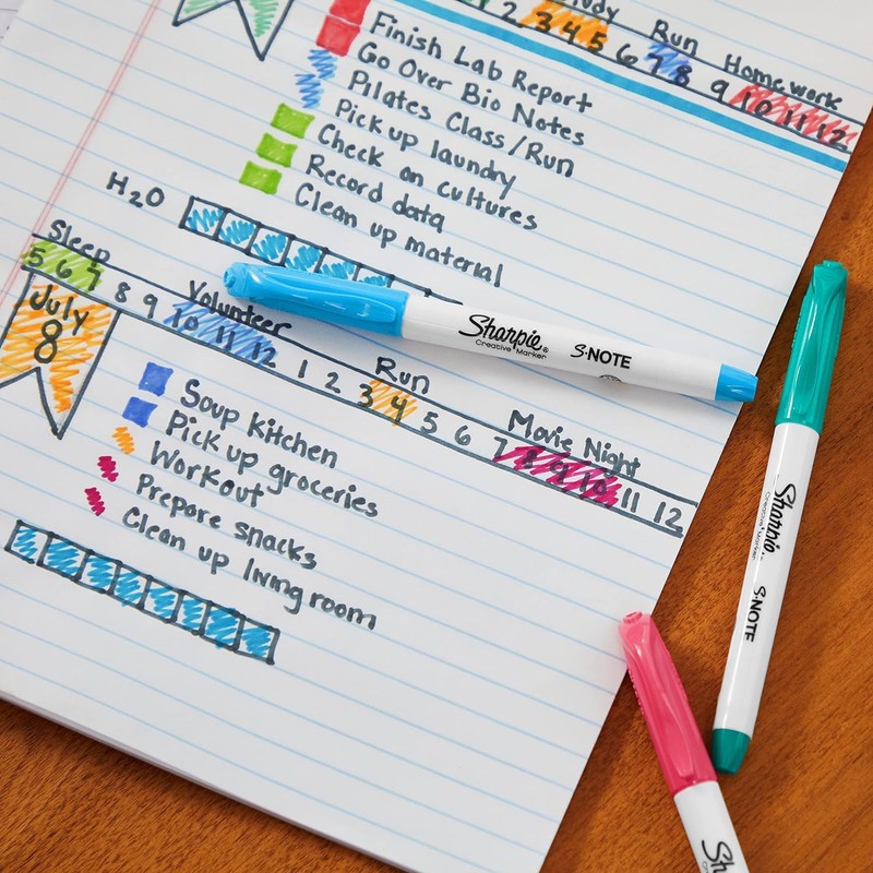 Sharpie S-Note Highlighter Pens | Pastel Colours | Chisel Tip