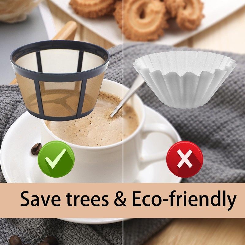 Aolleteau 2 Pack Reusable Coffee Filter Replacement for BUNN 8