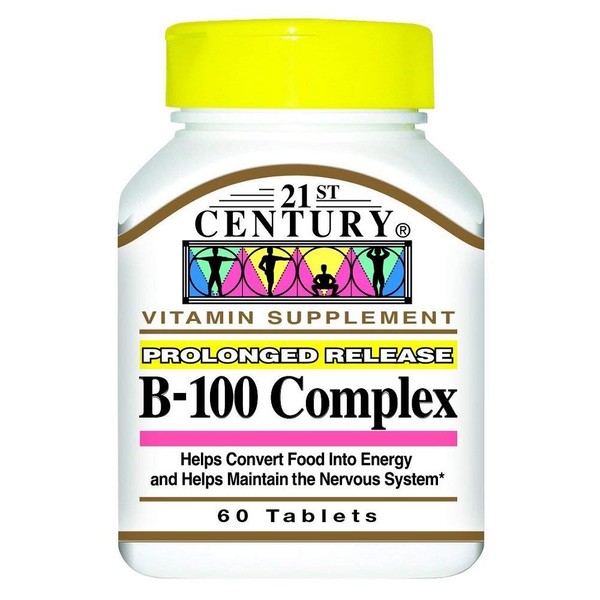 21st Century Vitamin B-100 Complex 60 Count (4 Pack)