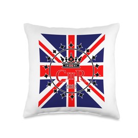 God Save The King , King Charles III Coronation, Union Jack Throw Pillow