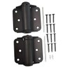 QCAA Heavy Duty Adjustable Spring Hinge, Thicker, 3", Black,Made in