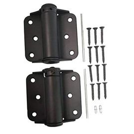 QCAA Heavy Duty Adjustable Spring Hinge, Thicker, 3", Black,Made in Taiwan, 2 Pack