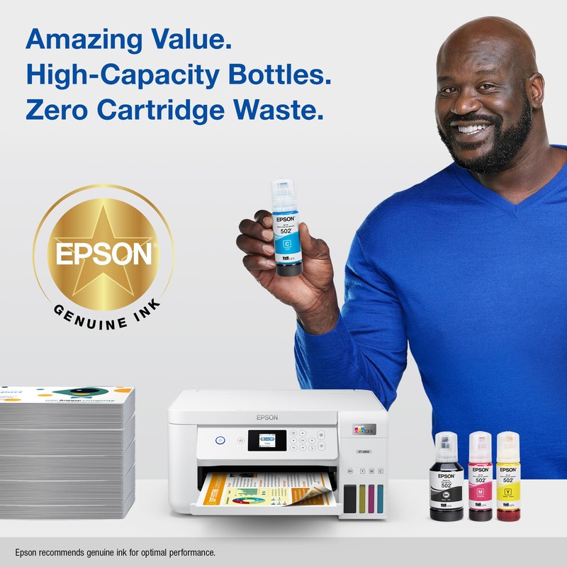 EPSON 502 EcoTank Ink Ultra-high Capacity Bottle Cyan Works with