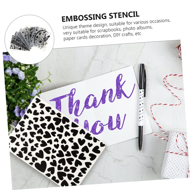 DOITOOL 10pcs Plastic DIY Embossing Folder for Card Making Scrapbooking