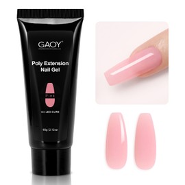 GAOY Poly Gel, 60g Nail Extension Gel, Pink Builder Gel Nail Enhancement Gel for Beginner & Professional Nail Art Salon DIY at Home