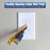 VCELINK Wall Plate Cable Pass Through with Mounting Bracket, Single