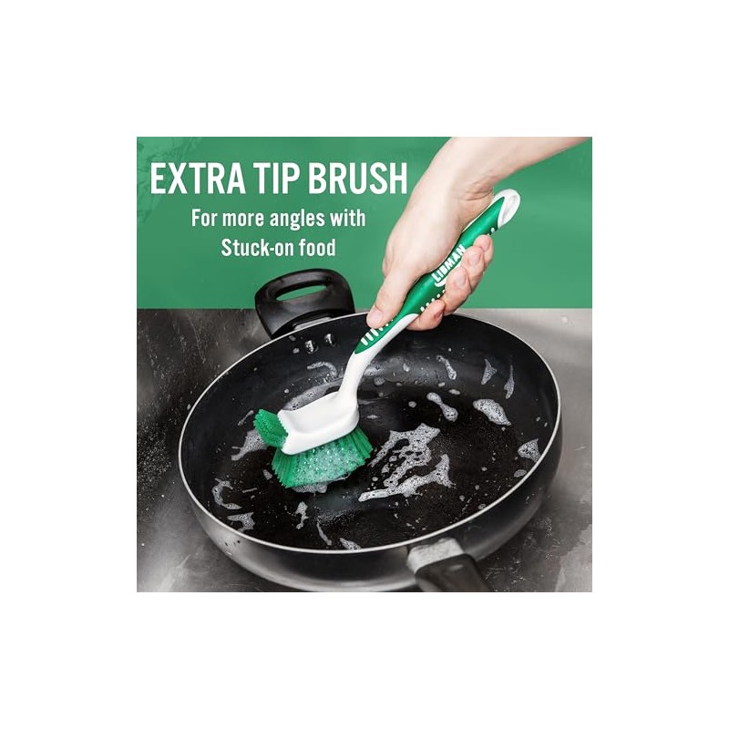 Libman - Juego de cepillos para platos con mango largo,