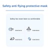 Safety Face Shield, All-Round Protection Cap with Clear Wide Visor