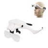 Headband Magnifier 4 LED Bright Lights 5 Detachable Optical Lenses
