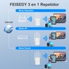 FEISEDY 1200Mbps Extensor de Señal WiFi, 2.4G 300Mbps/5G 876Mbps Inalámbrico