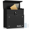 Yaocom Wall Mounted Modern Locking Mailbox 14.25" x 14" x