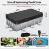 [2024 Upgrade Super Windproof] 6x8.5FT Rectangle Pool Cover for Above