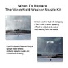Front Windshield Washer Nozzle Kit fit for 2011-2023 Jeep Grand