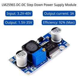 LAOMAO DC-DC Buck Converter DC 3.5-40V to 1.25-35V 3A Step Down Voltage Converter High Efficiency Power Supply Module (Pack of 10)