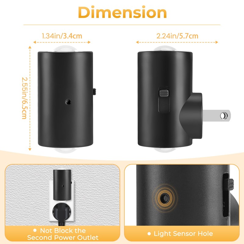 LED Night Lights Plug into Wall,Dimmable Plug in Night Light,
