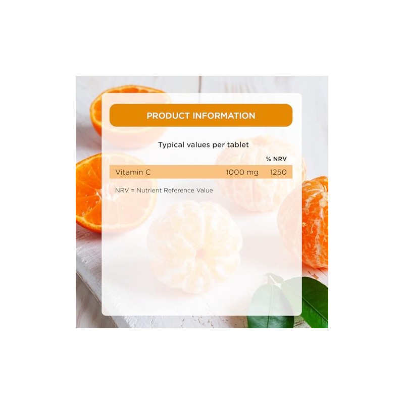 Healthspan Orange Effervescent Vitamin C 1,000mg (40 Tablets) | Supports