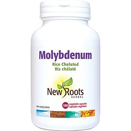 NEW ROOTS HERBAL New Roots Herbal Molybdenum 150mcg, 100 Vegetable Capsules, 25-Day Supply - Promotes Nutrient Processing and Liver Support - Rice-Based Chelated Minerals - Gluten-Free and Non-GMO