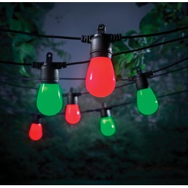 NOVOLINK Indoor/Outdoor 24-Light 48 ft. Smart Plug-in Cafe String RGBW Color Changing LED String Light IP65 Waterproof, Dimmable for Balcony, Backyard