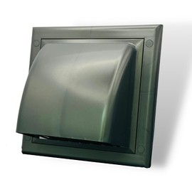 Grey Air Vent Grille Gravity Flap External Ventilation Cover Ducting (Cowl) 4" (100MM)