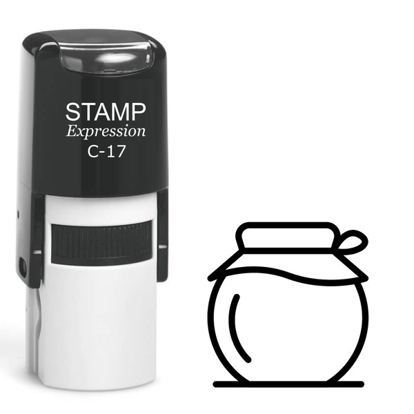 stampexpression - Honey jar Self Inking Rubber Stamp - Black