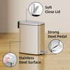 KSSKSS Small Bathroom Trash Can with Lid Soft Close, Step