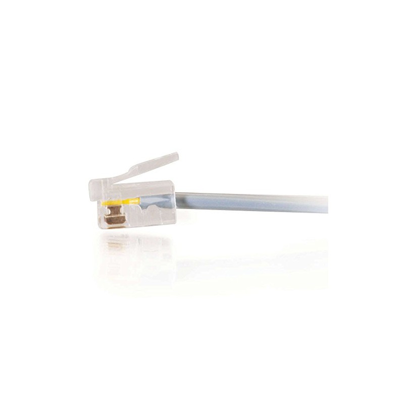 C2G RJ11 Modem Cable, Ethernet Network Cable, Silver Telephone Cable,