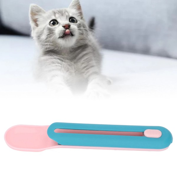 Unbranded (Pink Spoon With Blue Handle)Phefop Cat Wet Treats Dispense