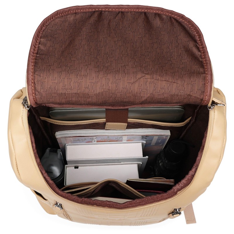 Elle Roamer 22L Vegan Leather Backpack | Nude