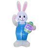 4FT Easter Inflatables Bunny Outdoor Decorations Built-in LED Lights
