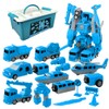 HIULLEN Magnetic Transform Engineering Assembled Car Toys, 26PCS Constructo Modular