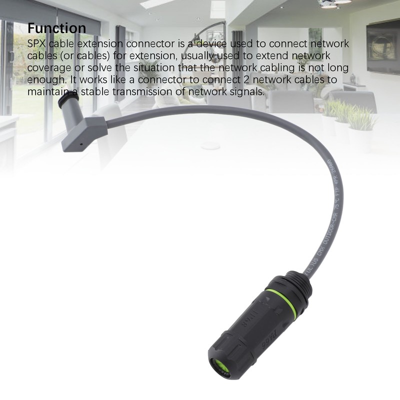 SPX Plug to RJ45 Adapter IP68 Waterproof 1200Mbps Data Transfer