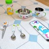 (KitchenU) Baby Toddler Cutlery Dinosaur Training Chopsticks Spoon and Fork