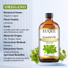 EUQEE Oregano Essential Oil 4oz / 118ML Large Capacity 4 Fl Oz (Pack of 1)