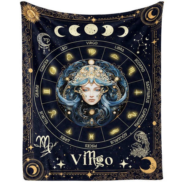 Homieblanket Virgo Zodiac Blanket for Boys Girls, Secret Astrology Themed