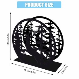 SUPERDANT Napkin Holder in Deer Shape for Tables Napkin Dispenser Made of Iron with Christmas Elk Motif for the Kitchen Forest Trees Vintage Tablecloth Rustic Fabric Napkin Holder for Restaurants