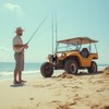 Fshing Rod Holder for Cart, Wagons,Scooter, Motorcycle, ATV & Beach