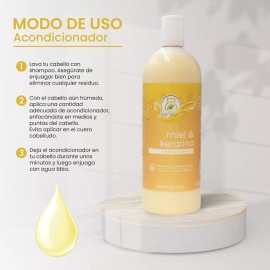 Productos Mart Mexico  Acondicionador Miel & Keratina Da Suavidad (1 Litro)