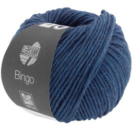 Lana Grossa Bingo Melange, 1021 Mottled Dark Blue Yarn