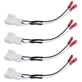 Jayubien Car Front Dash Speaker Harness Compatible with Toyota Camry RAV4 Corolla Highlander 4Runner Sienna Tacoma Tweeter Wire Harness Connector for Subaru Forester Lexus,4PIN 4PCS 72-8106 Adapter