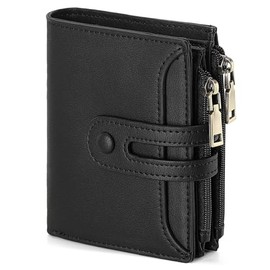 GAEKEAO Women's Small Purse with Coin Compartment and RFID Protection, black