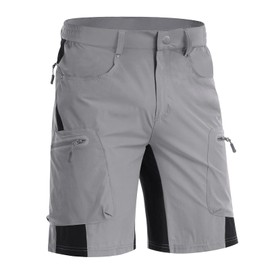 MAGNIVIT Military Shorts for Men Fishing Cargo Shorts Oversized Shorts above The Knee Shorts Walking Cargo Shorts Board Shorts Light Grey