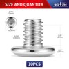 M5 x 8mm 10Pcs Flat Head Hex Socket Cap Screws