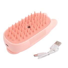 Cat Mist Brush Multifunctional One Click Spray Shedding Bath Brush Pet Steam Brush for Cats Dogs Grooming Supplies Pink