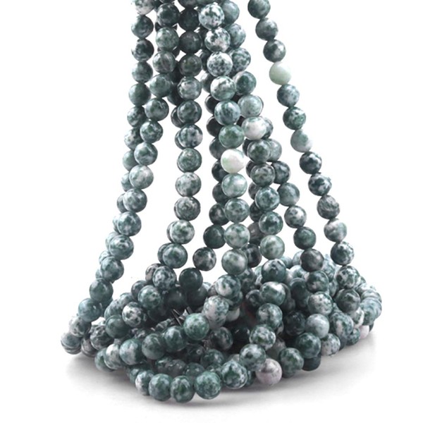ICAI Beads 6mm Natural Green Jasper Stone Round Loose Stone