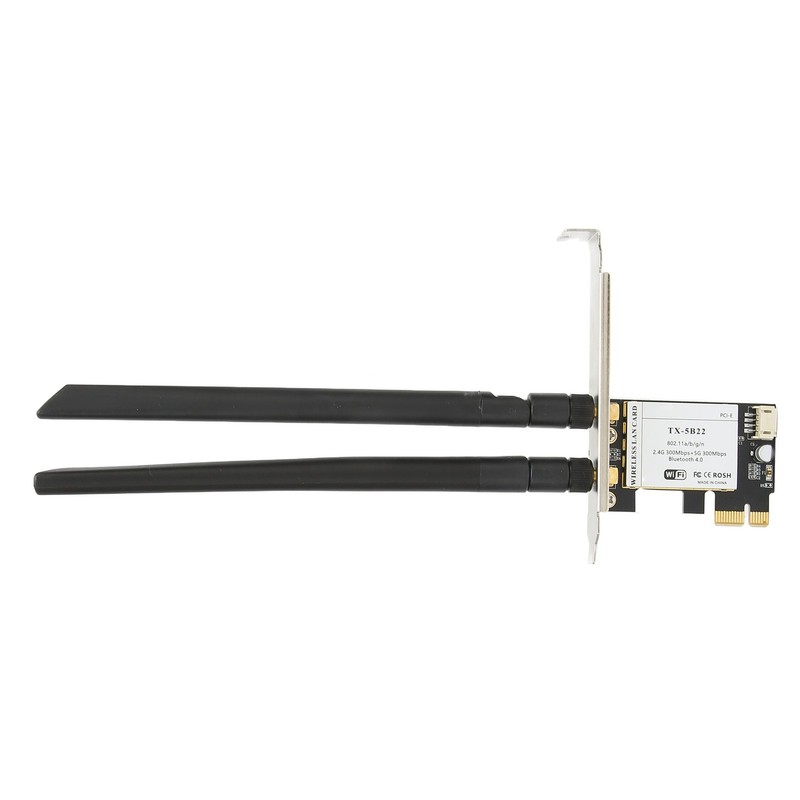 Wireless Internet Card 2.4Ghz 5Ghz 300Mbps High Transmission Rate Black