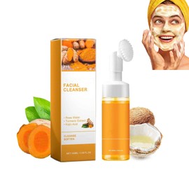 IYUWE Turmeric Facial Cleanser,Turmeric Facial Wash,Turmeric Foaming Cleanser,Deep cleansing of facial skin,Suitable for All Skin