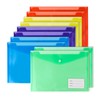 Pack of 10 A4 Document Wallets, Folder with Label Pockets,