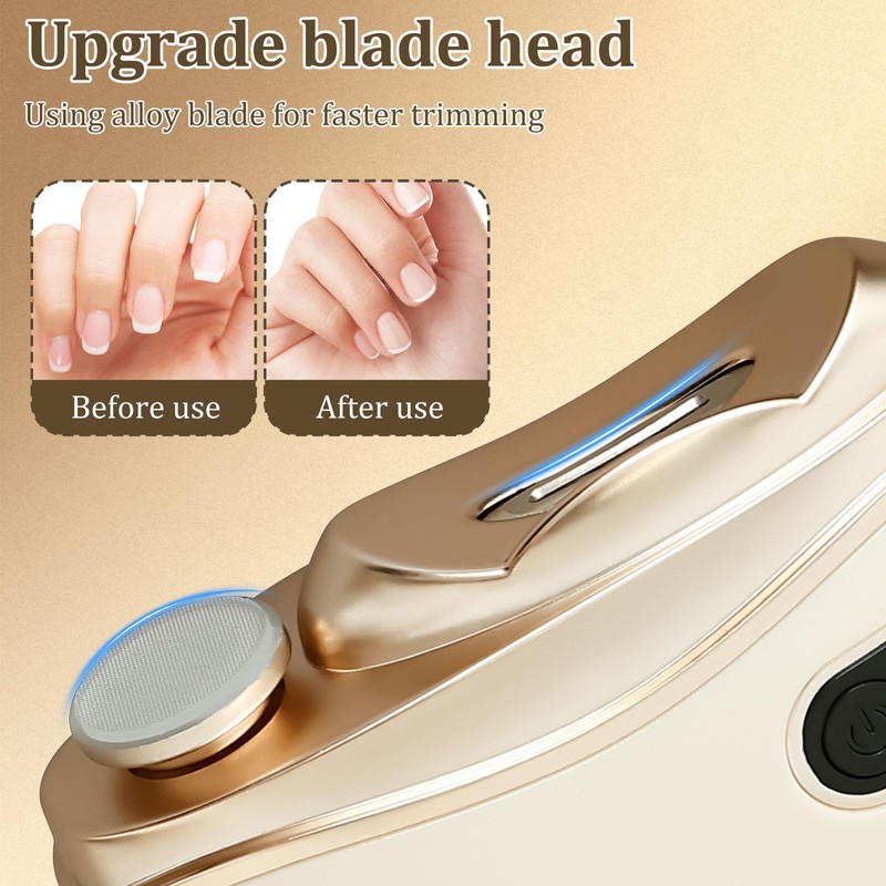 Electric Nail Trimmer, Electric Nail Clippers With Light Compact 2
