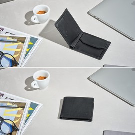 DONBOLSO Verona Slim Wallets, Nappa Black, Classic with vintage touch